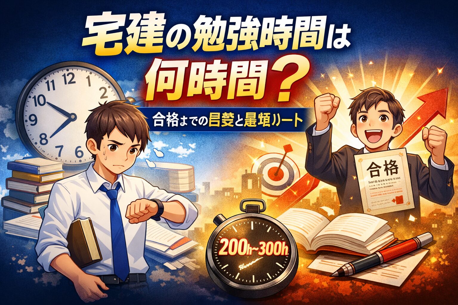 宅建の勉強時間は何時間？合格までの目安と最短ルート