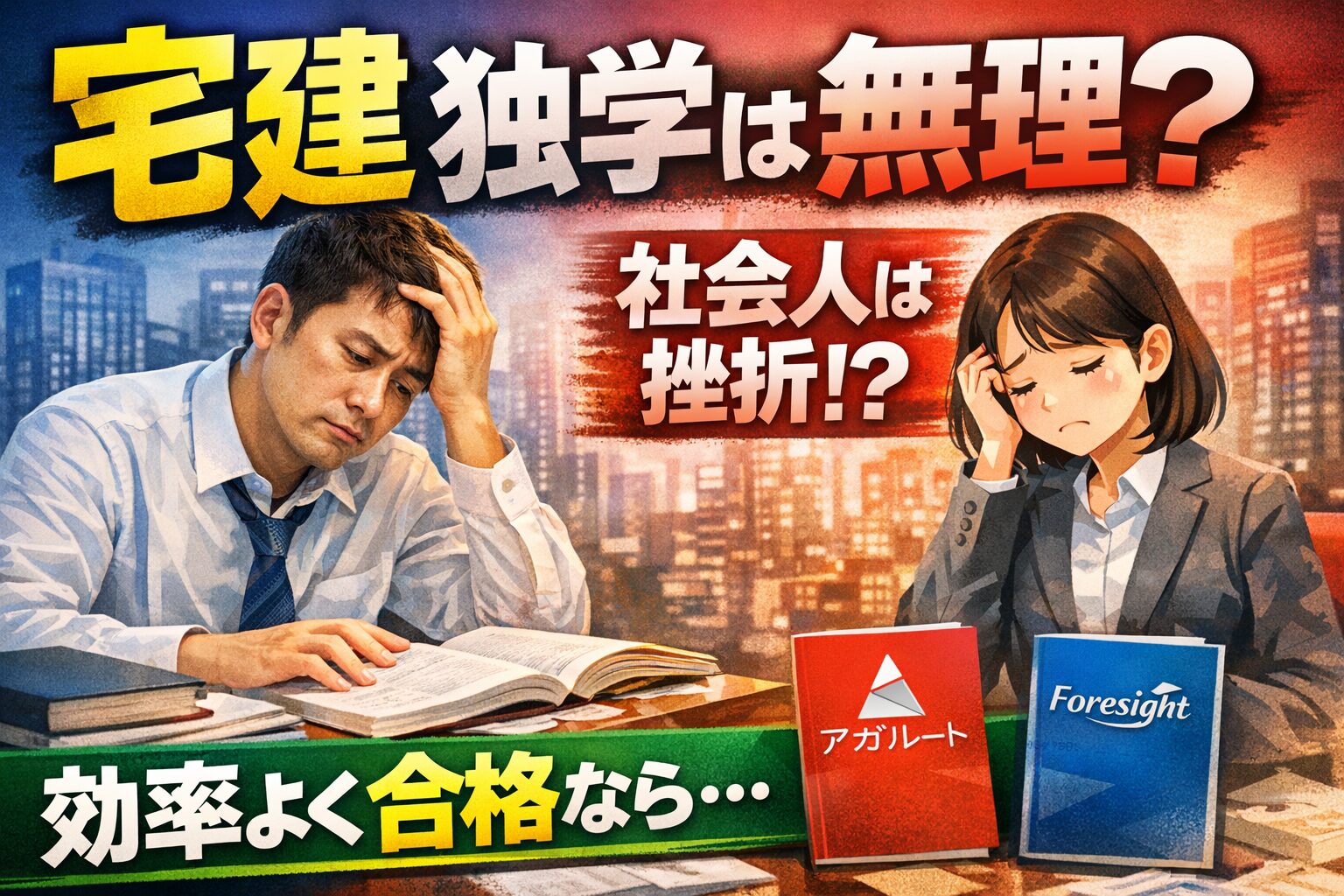 宅建は独学だと無理？社会人が失敗する理由を解説